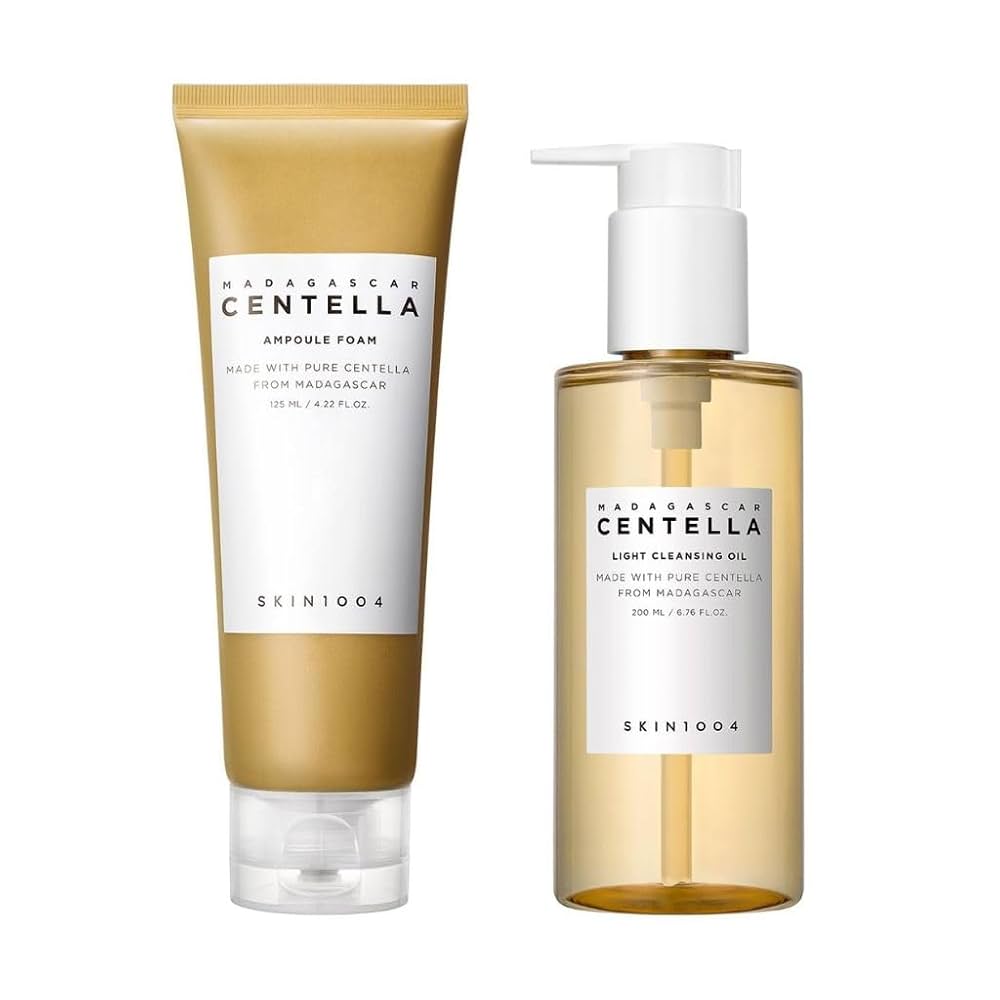 DOUBLE CLEANSING DUO Skin 1004 / LIGHT CLEANSING OIL 200ML 6.76 FL.OZ. / AMPOULE FOAM 125ML / 4.22 FL.OZ.